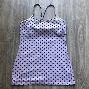 Lululemon Power Y tank top Lavender Polka Dots